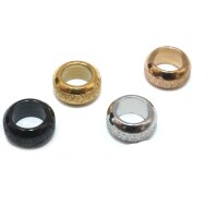 Edelstahl Rondelle 4mm breit, Innen 5mm, 8x4mm , 4 Farben  diamatierte  seitl. S1/B