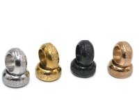 Edelstahl Rondelle 4mm breit, Innen 5mm, 8x4mm , 4 Farben  diamatierte  seitl. S1/B