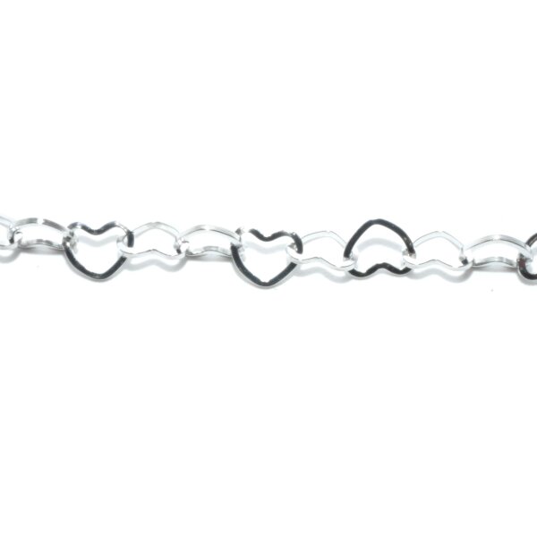 Edelstahl Kette mit 5mm Glieder in Herzform, verschweißt , auch als Verlängerung geeignet (K35/B5)