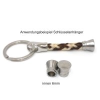 solide Endkappe, Kegel  Edelstahl,  Innen: 6mm,...