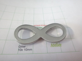 XXL Infinity Schleife 40x18, natur- oder goldfarben, Edelstahl (K/3-D3-4)