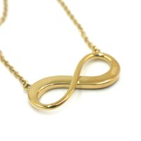 Infinity-Anhänger, horizontal für Pferdehaar mit Kette, 3 Farben, Gravuroption (K/1-A1)
