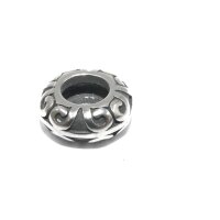 Ring oder  Rondell, Edelstahl  Großlochperle, antik...