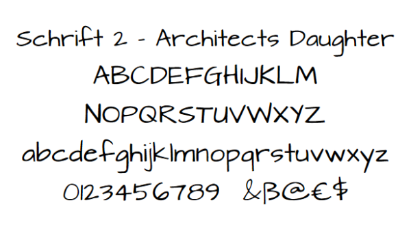 Schrift 2 Architects Daughter